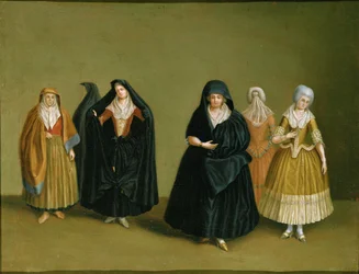 Ladies of the Knights of Malta with Their Maid Servant